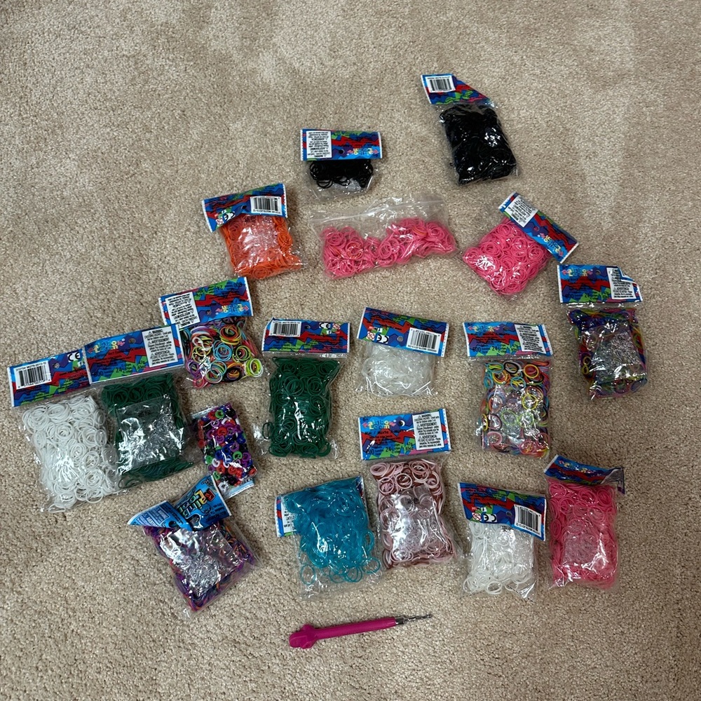 Rainbow Loom Bands + Hook